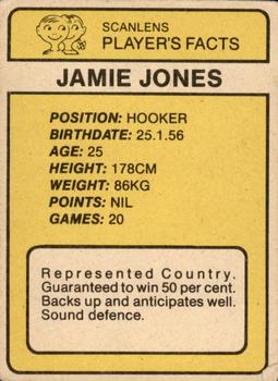 1981 Scanlens #141 Jamie Jones Back
